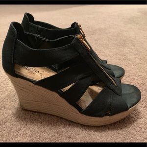 Black Merona Wedges